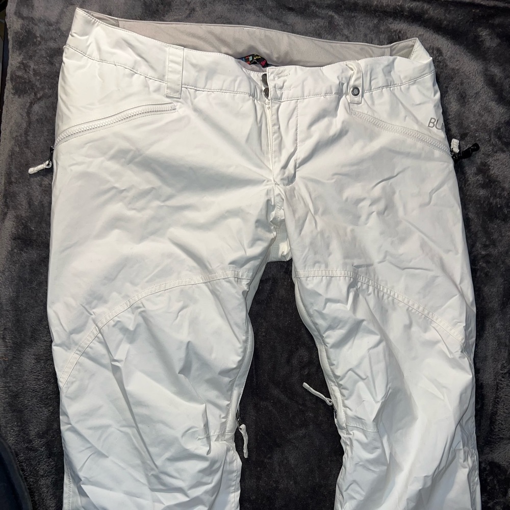 Burton white snow pants  XL